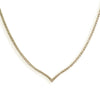 Stonefans V Shape Rhinestone Necklace Choker Wedding Accessories Jewelry Crystal Tennis Chain Necklace Statement Collar