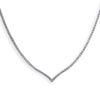 Stonefans V Shape Rhinestone Necklace Choker Wedding Accessories Jewelry Crystal Tennis Chain Necklace Statement Collar