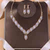 Stonefans Vintage Luxury Horse Eye Crystal Earrings Set Wholesale Rhinestone Flower Necklace Bridal Jewelry Sets Wedding Gift