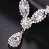 Stonefans Water Drop Necklace Earrings Sets Luxury Crystal Bridal Jewelry Sets Wedding for Women Africa Jewelry Bridesmaid Gift