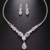 Stonefans Water Drop Necklace Earrings Sets Luxury Crystal Bridal Jewelry Sets Wedding for Women Africa Jewelry Bridesmaid Gift