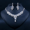 Stonefans Water Drop Necklace Earrings Sets Luxury Crystal Bridal Jewelry Sets Wedding for Women Africa Jewelry Bridesmaid Gift