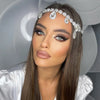 Stonefans Water Drop Pendant Head Chain Jewelry Bridal Rhinestone Headband 2022 Forehead Headpiece Wedding Indian Girls
