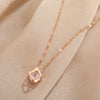 Sweet Zircon Crystal Pendant Necklace For Women Korean  Stainless Steel Clavicle Chain Jewelry Female Wedding Accessories