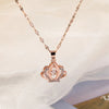 Sweet Zircon Crystal Pendant Necklace For Women Korean  Stainless Steel Clavicle Chain Jewelry Female Wedding Accessories