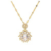 Sweet Zircon Crystal Pendant Necklace For Women Korean  Stainless Steel Clavicle Chain Jewelry Female Wedding Accessories