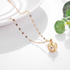 Sweet Zircon Crystal Pendant Necklace For Women Korean  Stainless Steel Clavicle Chain Jewelry Female Wedding Accessories
