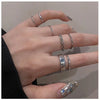 The Tide Cool Ring Set Female Korean Ring Ring Net Red Jewelry Not Fade Color Ring Cold Wind Hip Hop Index Finger Ring