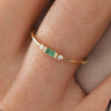 Thin Dainty Stacking Rings For Women Elegant Mini 3 Color Crystal Zircon Tiny Eternity Stacking Ring  Jewelry KCR065