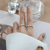 Tiny A-Z Initial Finger Rings For Women  Silver Color 26 Alphabet Letters Opening Ring Couple Birthday Aesthetic Jewelry