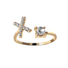 Tiny Initial Letter Rings For Women  A-Z Letter Adjustable Open Finger Ring Aesthetic Wedding Jewelry Gift bijoux femme