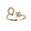 Tiny Initial Letter Rings For Women  A-Z Letter Adjustable Open Finger Ring Aesthetic Wedding Jewelry Gift bijoux femme