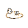 Tiny Initial Letter Rings For Women  A-Z Letter Adjustable Open Finger Ring Aesthetic Wedding Jewelry Gift bijoux femme