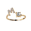 Tiny Initial Letter Rings For Women  A-Z Letter Adjustable Open Finger Ring Aesthetic Wedding Jewelry Gift bijoux femme