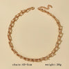 Tocona Punk Gold Silver Color Alloy Heavy Metal Thick Clavicle Chain Choker Necklace for Women Trendy Party Boho Jewelry Collar