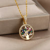 Tree of Life Necklace for Women Stainless Steel Long Chain Pendants Necklaces  Trend Choker Aesthetic Jewelry collares mujer