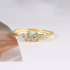 Trendy Elegant Dainty Rings For Women Romantic Women's Ring Shiny Zircon Gold Color Thin Finger Ring Accessories Jewelry KCR088