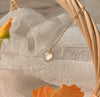 Trendy Heart Shaped Pendant Necklace Opal Chain Shiny Women  Temperament Jewelry Choker Necklace Wedding Jewelry Gifts