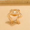 Trendy Hollow Jewelry Ball Shaped Pendant Open Ring for Women Men Gold Color Belt Spider Adjustable Finger Party Wedding Gift