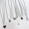 Trendy Hollow Love Heart Shaped Pendant Necklace Chain Shiny Women  Irregular Y2K Jewelry Silver Color Choker Jewelry Gift