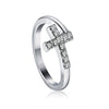 Trendy Minimalist Gold Color Cross Rings Geometric Double Layer Open Adjustable Finger Ring For Women Party Wedding Jewelry Gift