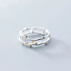 Trendy Minimalist Gold Color Cross Rings Geometric Double Layer Open Adjustable Finger Ring For Women Party Wedding Jewelry Gift