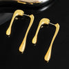 Trendy Modern Jewelry Irregular Line Water Drop Earrings Back Front Dangle Teardrop Earrings for Women Party Gifts