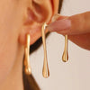 Trendy Modern Jewelry Irregular Line Water Drop Earrings Back Front Dangle Teardrop Earrings for Women Party Gifts
