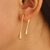 Trendy Modern Jewelry Irregular Line Water Drop Earrings Back Front Dangle Teardrop Earrings for Women Party Gifts