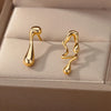 Trendy Modern Jewelry Irregular Line Water Drop Earrings Back Front Dangle Teardrop Earrings for Women Party Gifts