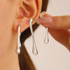 Trendy Modern Jewelry Irregular Line Water Drop Earrings Back Front Dangle Teardrop Earrings for Women Party Gifts