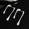 Trendy Modern Jewelry Irregular Line Water Drop Earrings Back Front Dangle Teardrop Earrings for Women Party Gifts