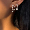 Trendy Modern Jewelry Irregular Line Water Drop Earrings Back Front Dangle Teardrop Earrings for Women Party Gifts
