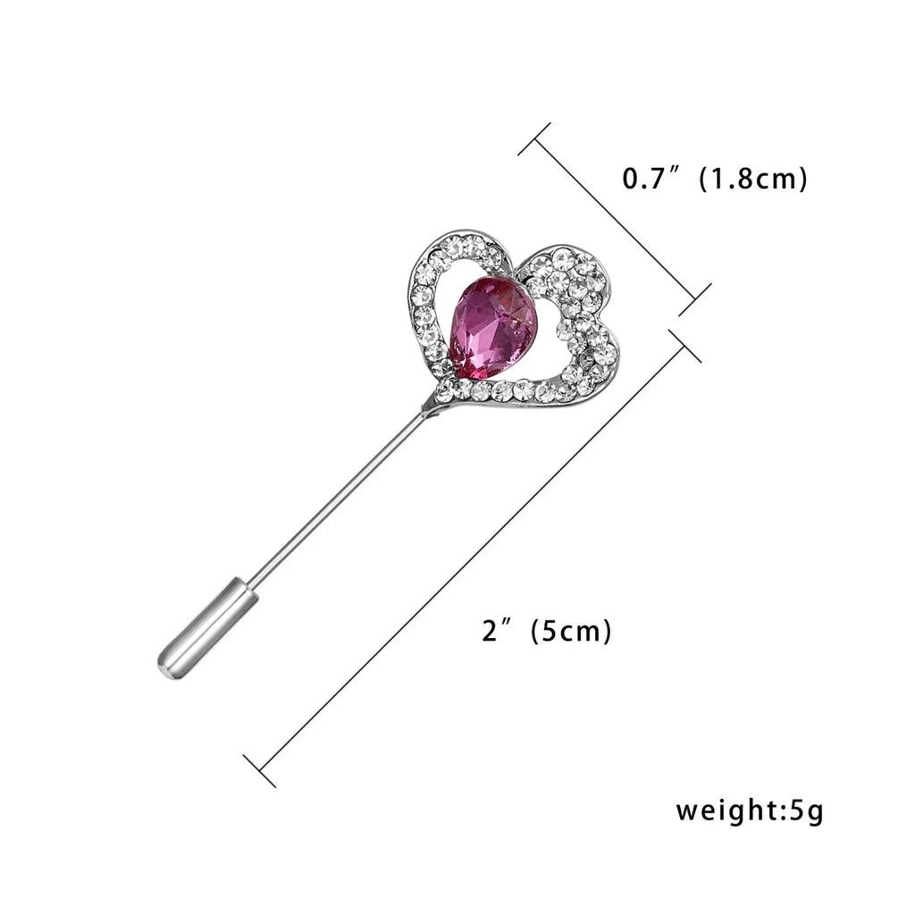 Trendy Opal Rhinestone Flower Long Needle Brooch For Women Vintage Butterfly Leaf Star Crown Lapel Pins Wedding Banquet Jewelry