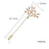 Trendy Opal Rhinestone Flower Long Needle Brooch For Women Vintage Butterfly Leaf Star Crown Lapel Pins Wedding Banquet Jewelry