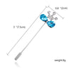 Trendy Opal Rhinestone Flower Long Needle Brooch For Women Vintage Butterfly Leaf Star Crown Lapel Pins Wedding Banquet Jewelry