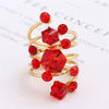 Trendy Oversize Multi Stone Rings for Women Lady Irregular Crystal Rhinestone Charm Open Ring Korean Gothic Party Jewelry 2023