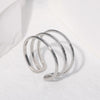 Trendy Stainless Steel Rings for Women Flower Heart Adjustable Finger Ring  Party Jewelry Geometric Aesthetic Open Ring