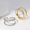 Trendy Stainless Steel Rings for Women Flower Heart Adjustable Finger Ring  Party Jewelry Geometric Aesthetic Open Ring