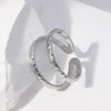 Trendy Stainless Steel Rings for Women Flower Heart Adjustable Finger Ring  Party Jewelry Geometric Aesthetic Open Ring