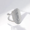 Trendy Stainless Steel Rings for Women Flower Heart Adjustable Finger Ring  Party Jewelry Geometric Aesthetic Open Ring