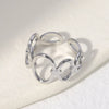 Trendy Stainless Steel Rings for Women Flower Heart Adjustable Finger Ring  Party Jewelry Geometric Aesthetic Open Ring