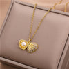 Trendy Sweet Sexy Gold Color Stainless Steel Necklaces For Women Korean  Female Pendant Clavicle Chain Jewelry