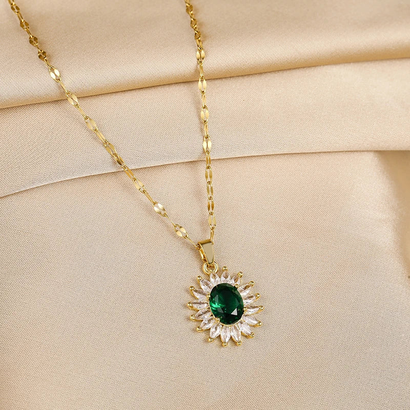 Trendy Sweet Sexy Gold Color Stainless Steel Necklaces For Women Korean  Female Pendant Clavicle Chain Jewelry