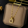 Trendy Sweet Sexy Gold Color Stainless Steel Necklaces For Women Korean  Female Pendant Clavicle Chain Jewelry