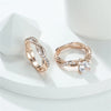Twist Exquisite Silver Color Rose Gold Rings for Women Classic Inlaid Zircon Stones Wedding Rings Set Bridal Engagement Jewelry