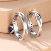 Twist Exquisite Silver Color Rose Gold Rings for Women Classic Inlaid Zircon Stones Wedding Rings Set Bridal Engagement Jewelry
