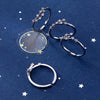 Minimalist Inlaid Cubic Zircon 12 Constellation Rings For Women Zodiac Sign Adjustable Finger Ring Simple Silver Color Jewelry - Image 2