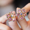 Zircon Christmas Snowflake Stud Earrings for Women Shiny Rhinestone Crystal Flowers Earring Christmas Year Gifts - Image 7
