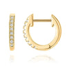 Silver Cubic Zirconia Ear Cuffs Gold Plated Cartilage Hoop Huggie Earrings for Women Stackable Jewelry - Image 7